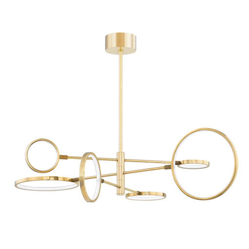 Hudson Valley - 4106-AGB - LED Chandelier - Saturn - Aged Brass