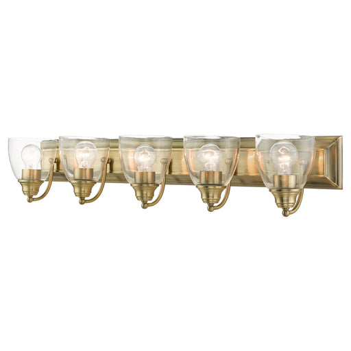 Livex Lighting - 17075-01 - Five Light Vanity - Birmingham - Antique Brass