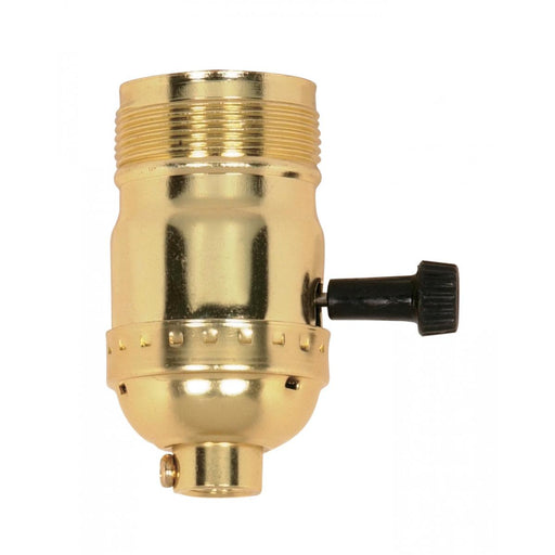 Satco - 90-1411 - On-Off Turn Knob Socket - Brite Gilt