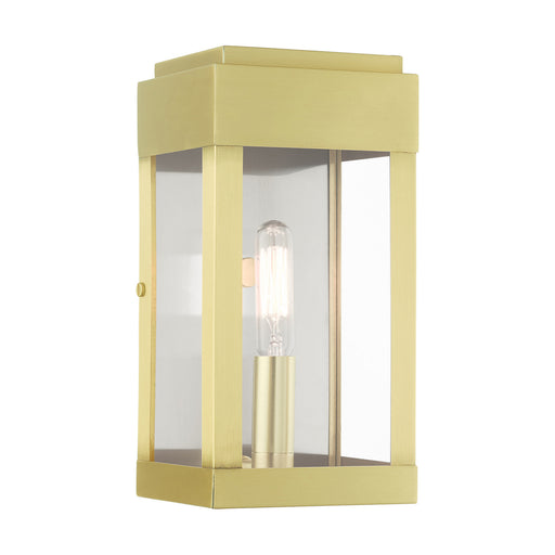 Livex Lighting - 21231-12 - One Light Outdoor Wall Lantern - York - Satin Brass