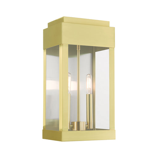Livex Lighting - 21235-12 - Two Light Outdoor Wall Lantern - York - Satin Brass