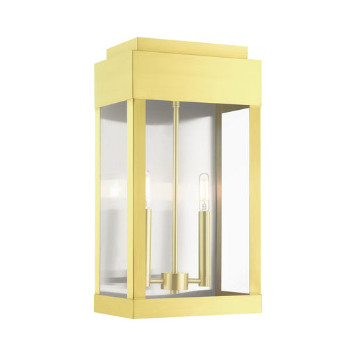 Livex Lighting - 21238-12 - Two Light Outdoor Wall Lantern - York - Satin Brass