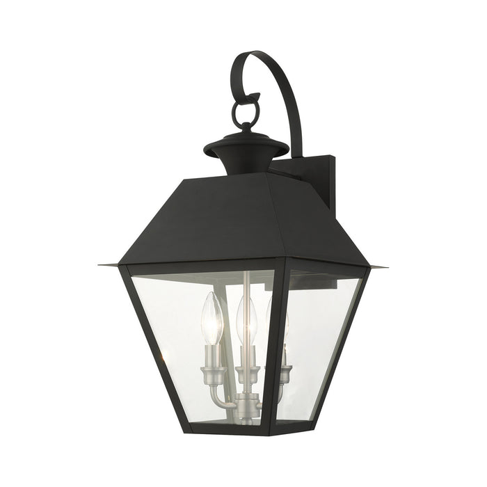 Livex Lighting - 27218-04 - Three Light Outdoor Wall Lantern - Mansfield - Black