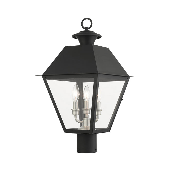 Livex Lighting - 27219-04 - Three Light Outdoor Post Top Lantern - Mansfield - Black
