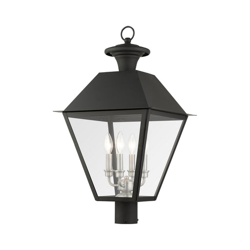 Livex Lighting - 27223-04 - Four Light Outdoor Post Top Lantern - Mansfield - Black