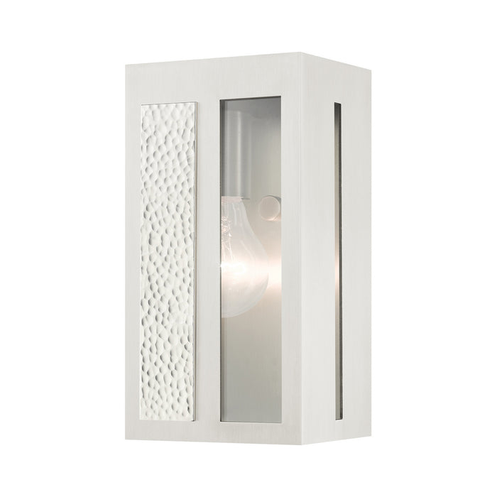 Livex Lighting - 27411-91 - One Light Outdoor Wall Lantern - Lafayette - Brushed Nickel