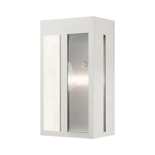 Livex Lighting - 27412-91 - One Light Outdoor Wall Lantern - Lafayette - Brushed Nickel
