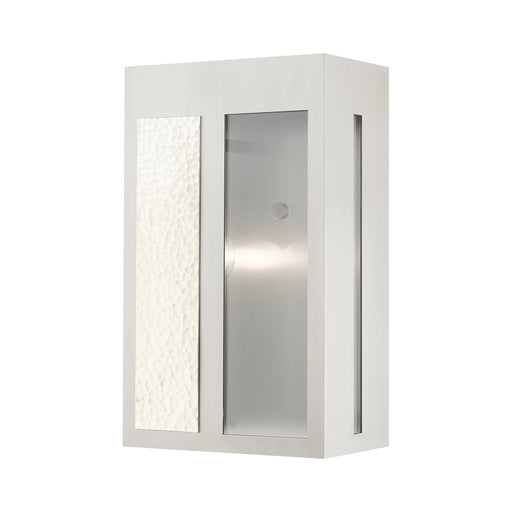 Livex Lighting - 27413-91 - One Light Outdoor Wall Lantern - Lafayette - Brushed Nickel