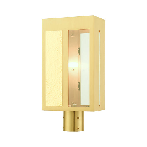 Livex Lighting - 27416-12 - One Light Outdoor Post Top Lantern - Lafayette - Satin Brass