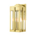 Livex Lighting - 27714-08 - Three Light Outdoor Wall Lantern - Lexington - Natural Brass