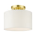 Livex Lighting - 41095-12 - One Light Semi Flush Mount - Meridian - Satin Brass