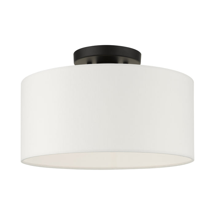 Livex Lighting - 41097-04 - One Light Semi Flush Mount - Meridian - Black