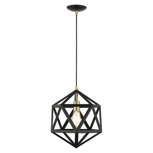 Livex Lighting - 41328-14 - One Light Pendant - Geometric - Textured Black