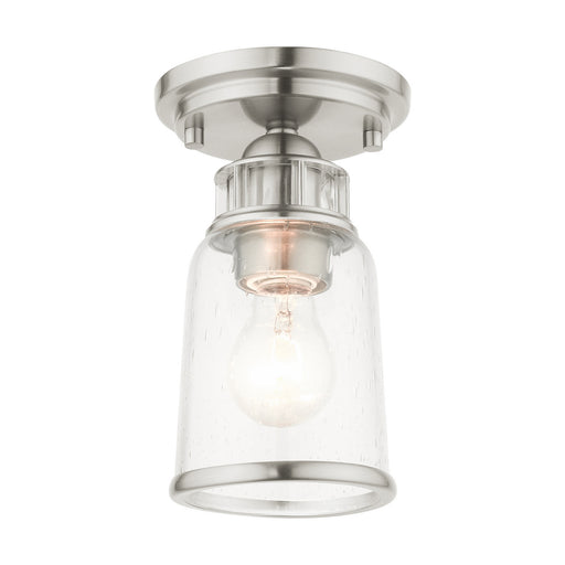 Livex Lighting - 45501-91 - One Light Flush Mount - Lawrenceville - Brushed Nickel