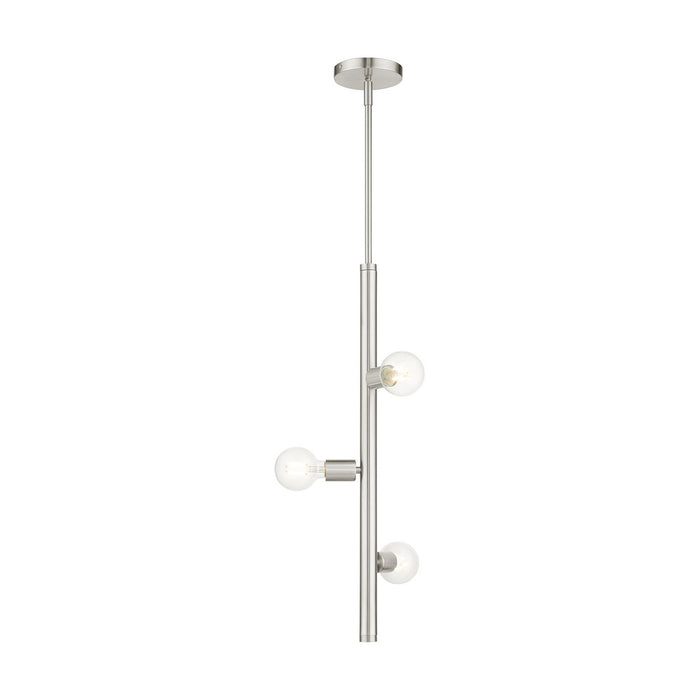 Livex Lighting - 45863-91 - Three Light Pendant - Bannister - Brushed Nickel