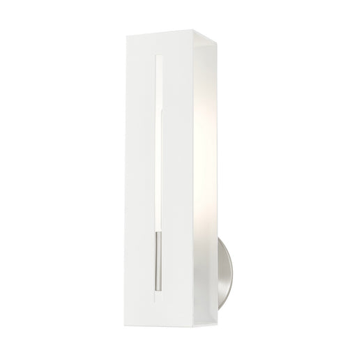 Livex Lighting - 45953-13 - One Light Wall Sconce - Soma - Textured White with Brushed Nickel