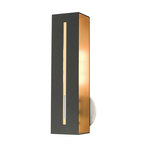 Livex Lighting - 45953-14 - One Light Wall Sconce - Soma - Textured Black with Brushed Nickel
