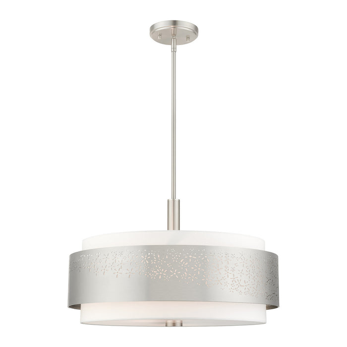 Livex Lighting - 46255-91 - Five Light Chandelier - Noria - Brushed Nickel