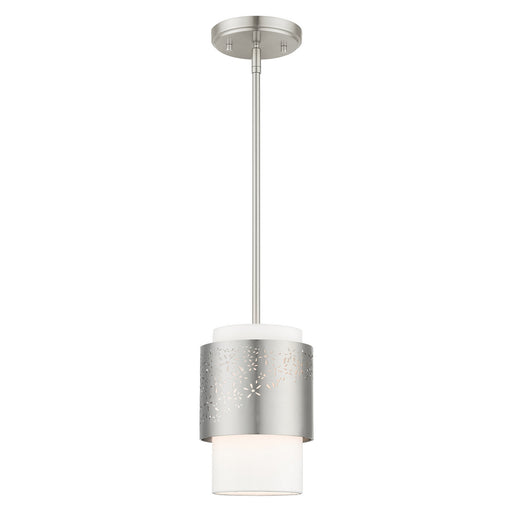 Livex Lighting - 46259-91 - One Light Pendant - Noria - Brushed Nickel