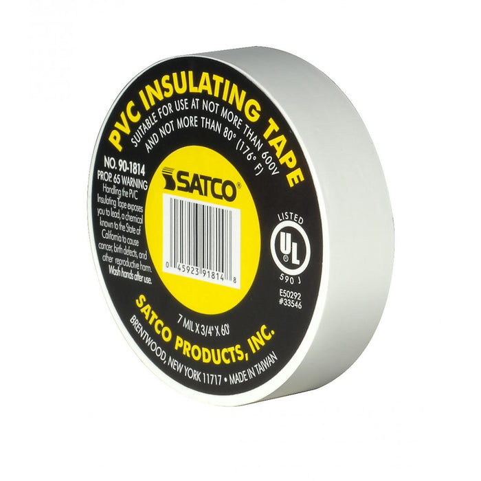 Satco - 90-1814 - Electrical Tape - White