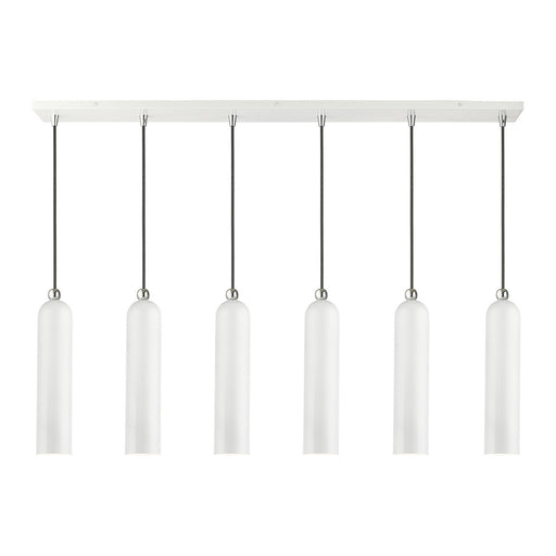 Livex Lighting - 46757-69 - Six Light Linear Pendant - Ardmore - Shiny White