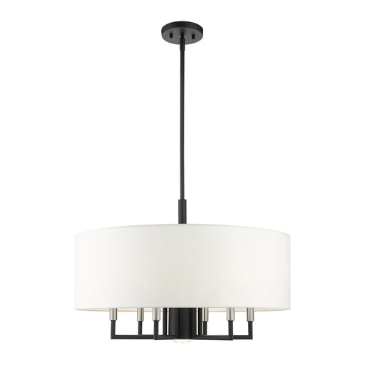 Livex Lighting - 49376-04 - Seven Light Chandelier - Meridian - Black