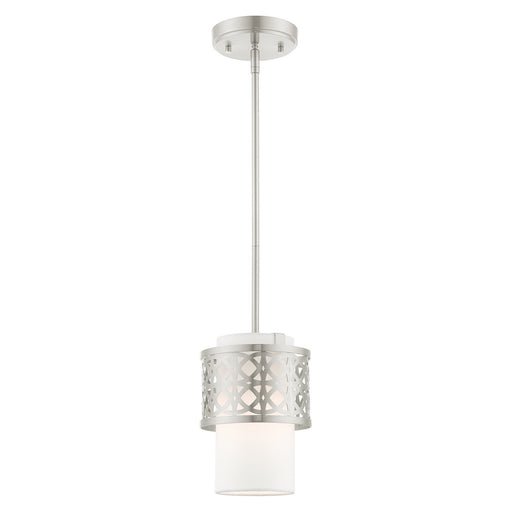Livex Lighting - 49861-91 - One Light Mini Pendant - Calinda - Brushed Nickel