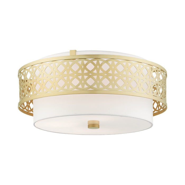 Livex Lighting - 49864-33 - Four Light Semi Flush Mount - Calinda - Soft Gold