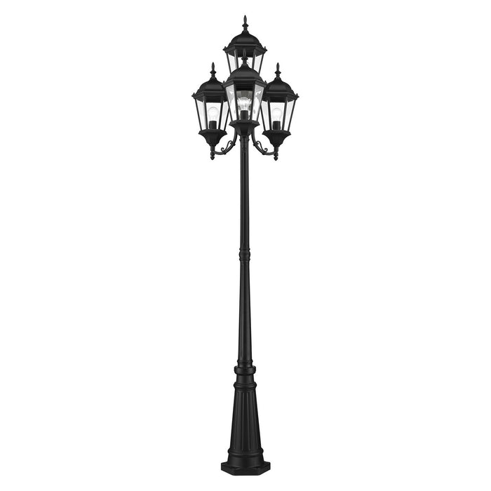 Livex Lighting - 7557-14 - Four Light Outdoor Post Mount - Hamilton - Textured Black