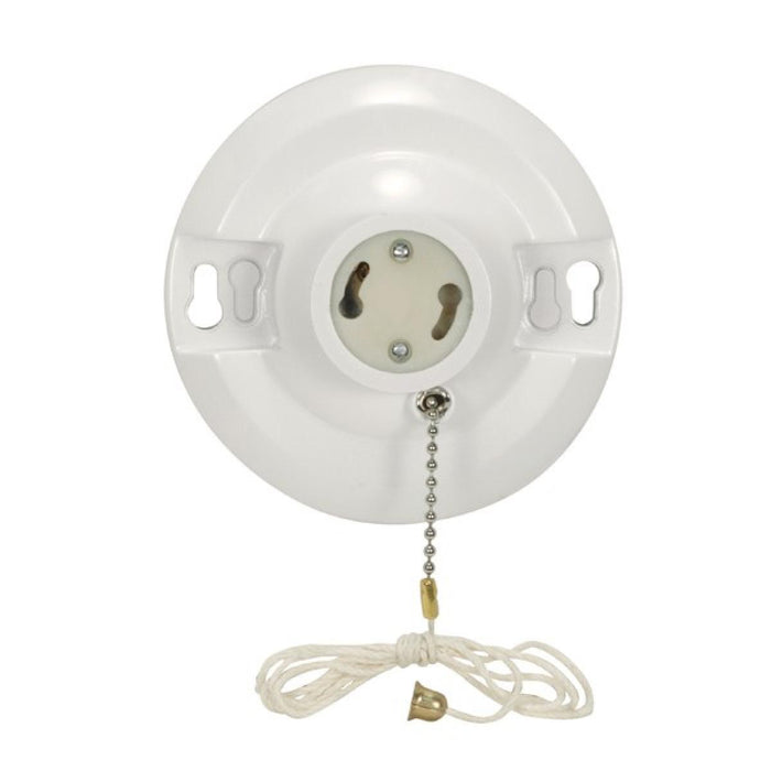 Satco - 90-2468 - Phenolic Gu24 On-Off Pull Chain Ceiling Receptacle - Not Specified