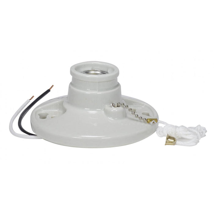 Satco - 90-2639 - On-Off Pull Chain Ceiling Receptacle