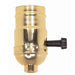 Satco - 90-413 - On-Off Turn Knob Socket - Brite Gilt