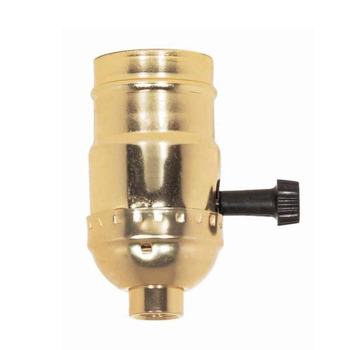 Satco - 90-421 - Turn Knob Socket With Removable Knobs - Brite Gilt