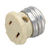 Satco - 90-546 - Socket Plug Adapter - Ivory