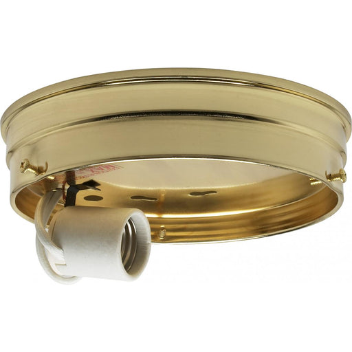 One Light Ceiling Pan Brass