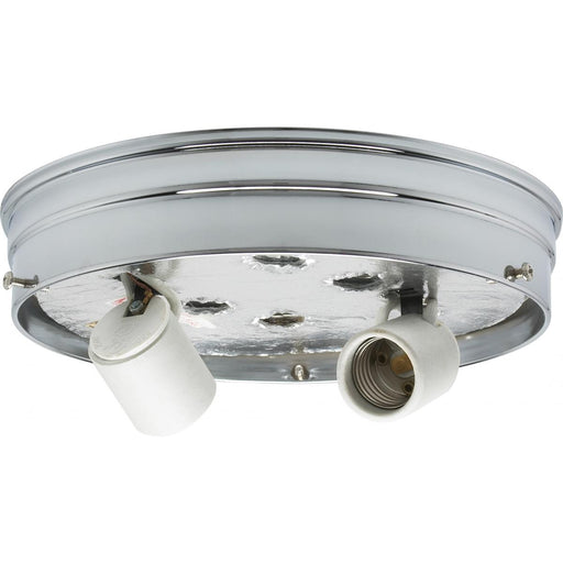 Two Light Ceiling Pan Chrome