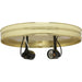Satco - 90-766 - Two Light Ceiling Pan - Brass