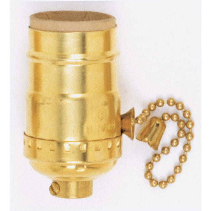 Satco - 90-869 - On-Off Pull Chain Socket - Polished Brass