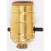 Satco - 90-870 - On-Off Push Thru Socket - Polished Brass