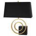 Robert Abbey - L911B - Two Light Table Lamp - Jonathan Adler Saturn - Antique Brass w/ Black Marble Accent