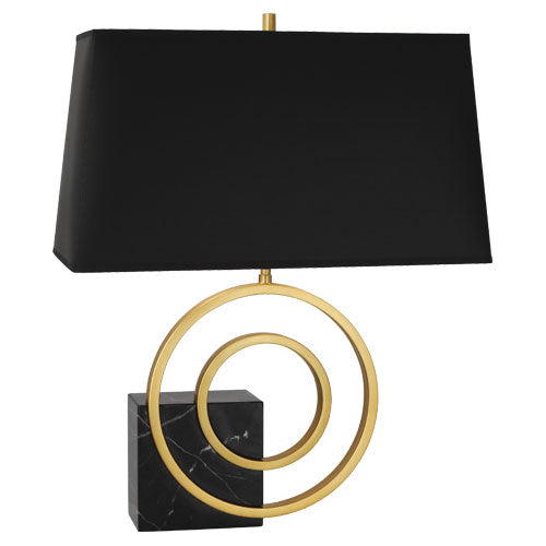 Robert Abbey - R911B - Two Light Table Lamp - Jonathan Adler Saturn - Antique Brass w/ Black Marble Accent