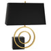 Robert Abbey - R911B - Two Light Table Lamp - Jonathan Adler Saturn - Antique Brass w/ Black Marble Accent