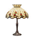 Meyda Tiffany - 104175 - Three Light Table Lamp - Roseborder - Mahogany Bronze