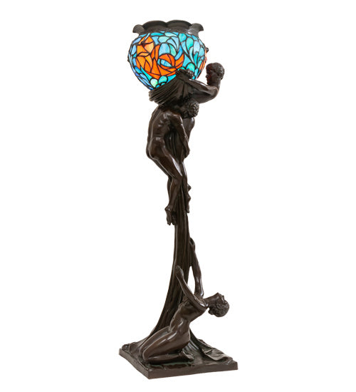 Meyda Tiffany - 10708 - One Light Table Lamp - Lovers` Trangle - Mahogany Bronze