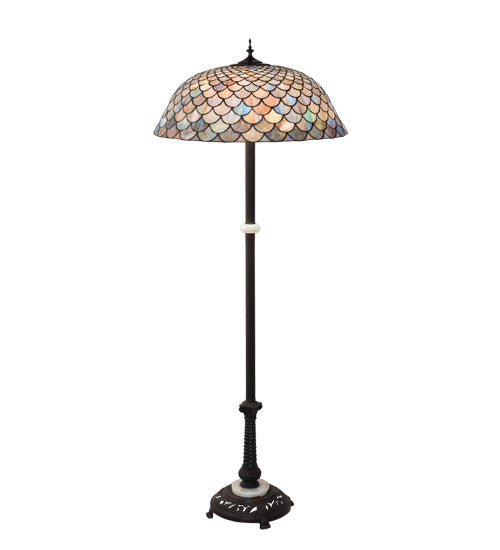 Meyda Tiffany - 108588 - Three Light Floor Lamp - Tiffany Fishscale