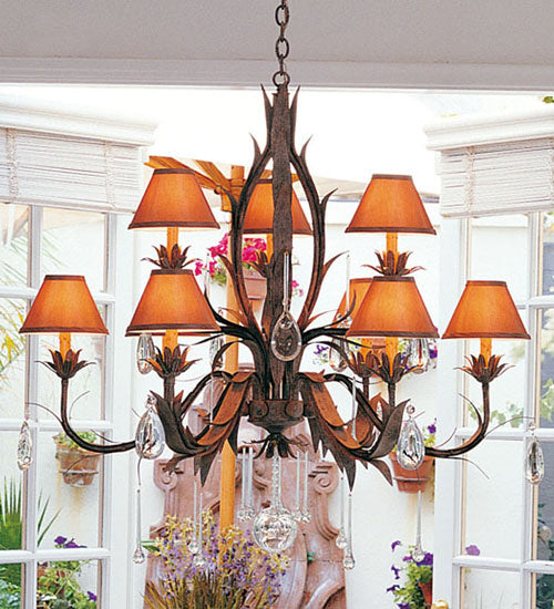 Meyda Tiffany - 115594 - Nine Light Chandelier - Slenderleaf - Crystal