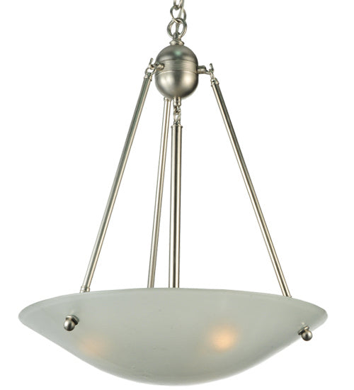 Meyda Tiffany - 115799 - Three Light Inverted Pendant - Metro Fusion - Nickel