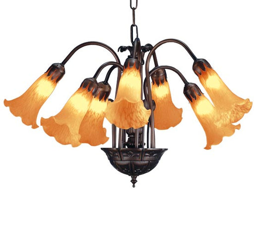 Meyda Tiffany - 11601 - Seven Light Chandelier - Amber Pond Lily - Crystal