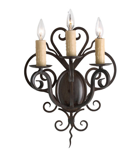 Three Light Wall Sconce