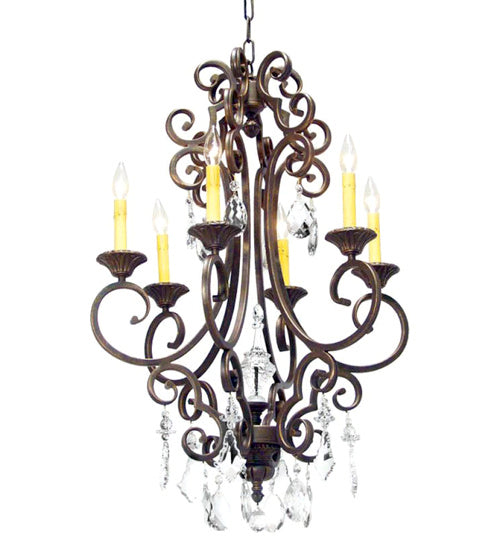 Meyda Tiffany - 120268 - Six Light Chandelier - Aumberto - Crystal